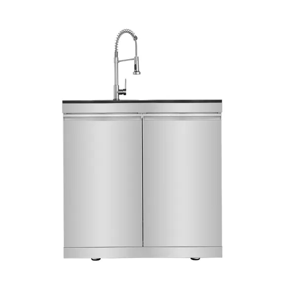 304 Stainless Steel Double Door Sink Cabinet
