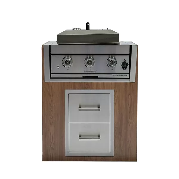 413×533.5×521mm 304 Stainless Steel Flush Double Drawer - NLS-16DD