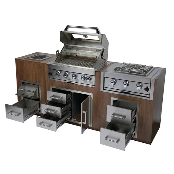 413×533.5×521mm 304 Stainless Steel Flush Double Drawer - NLS-16DD