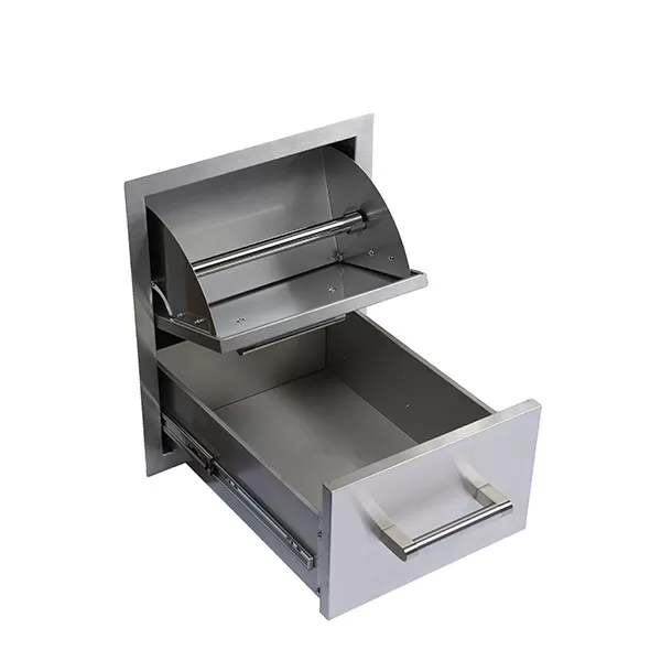 413×533.5 ×521mm 304 Stainless Steel Flush Paper Towel Holder and Drawer