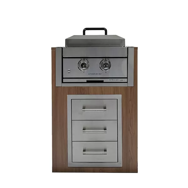 413×533.5×521mm 304 Stainless Steel Flush Triple Drawer - NLS-16TD