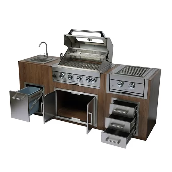 413×533.5×521mm 304 Stainless Steel Flush Triple Drawer - NLS-16TD