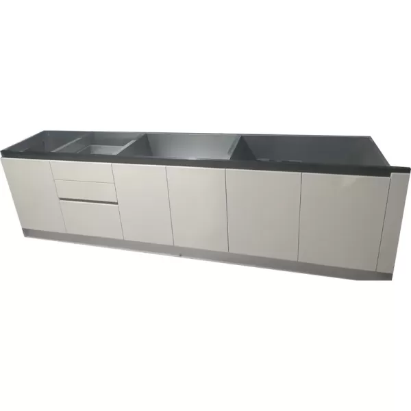 Custom White BBQ Outdoor Kitchen Cabinet Set With Drawer,Door