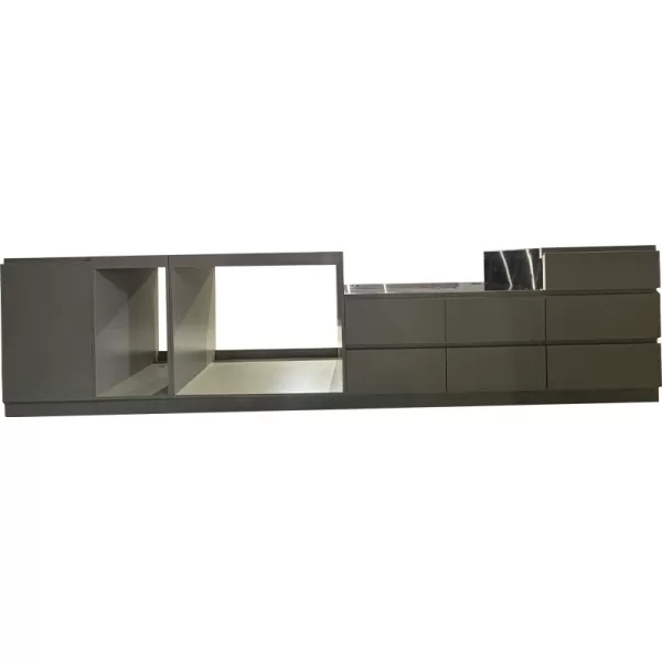 Custom Black BBQ Outdoor Kitchen Cabinet Set With Drawer
